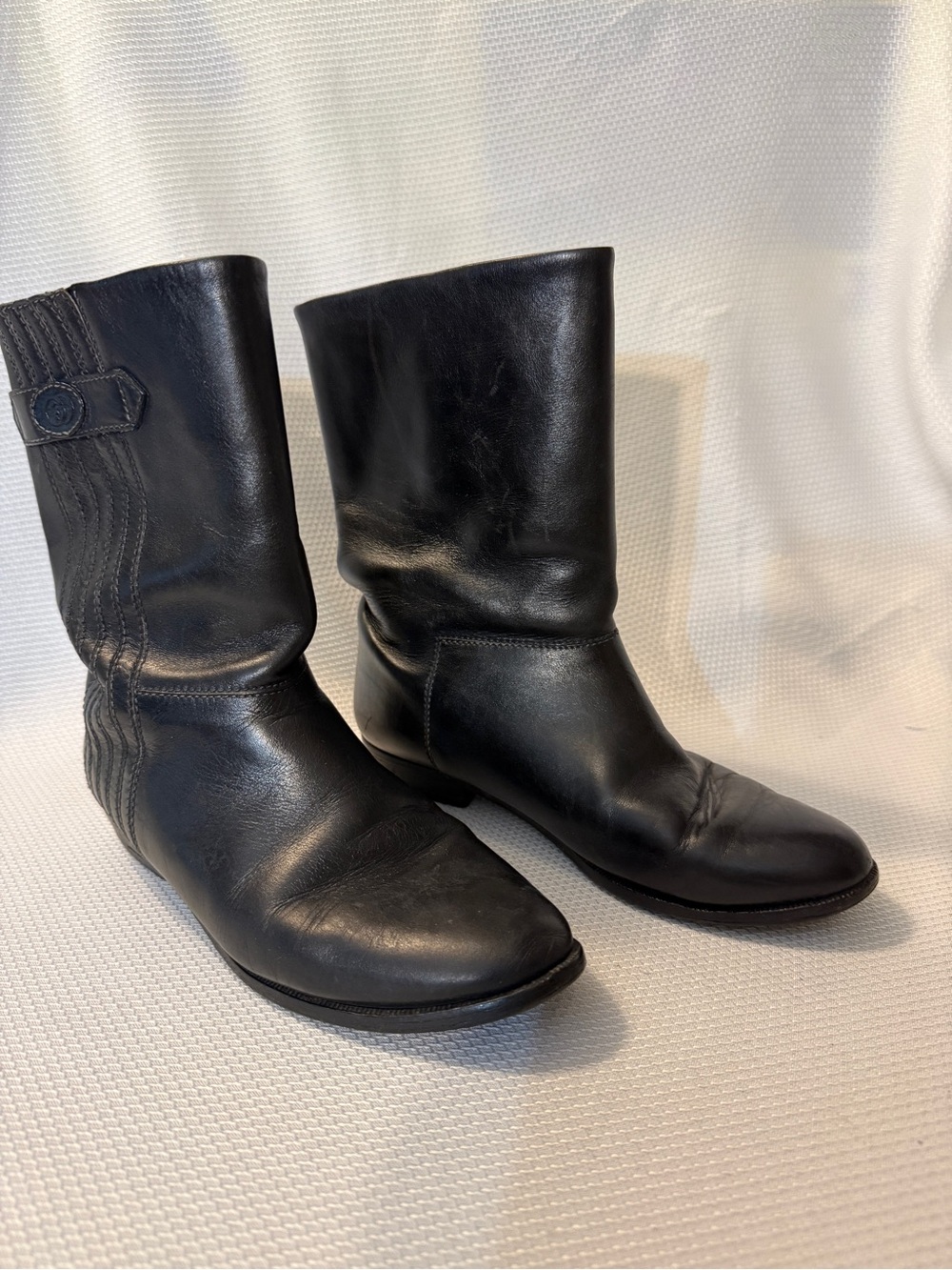 Gucci Black Leather Ankle Boots